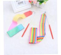 POPETPOP 2 pièces Rubans de Danse Colorés pour Garçon Fille Rubans de Gymnastique Rythmique avec Couture Flamme pour Exercices Artistiques et Spectacles