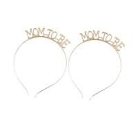 POPETPOP 2 pièces Serre-tête Mom To Be Doré Alliage Léger pour Fête Prénatale Accessoire Élégant et Confortable pour Future Maman Cadeau Original pour Enterrement de Vie de Jeune Fille et