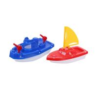 POPETPOP 2 Pièces Set de Jouets de Plage Garçon Fille Bateau Éducatif avec Voilier et Bateau Rapide pour Bain Sable et Piscine Extérieure