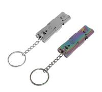 POPETPOP 2 pièces Sifflet Dressage Oiseau Portable Acier Inoxydable et Compact Accessoire Entraînement Pigeon et Chien Lot de Gris Foncé