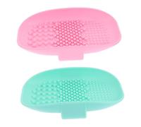 POPETPOP 2 pièces Silicone Brush Cleaning Pads Practical Makeup Tool Cleaner Lightweight For Brushes