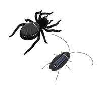 POPETPOP 2 pièces Solaire Simulation Araignée et Cafard pour Modèle Électrique Vibrant sous Soleil Éducatif et pour Garçons et Filles