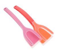POPETPOP 2 Pièces Spatule Pince pour Retourner, Pince à Spatule en Silicone, Antiadhésive, à Serrage, pour Œufs, Crêpes, Omelettes, Poisson, la Cuisine Maison et Bureau
