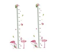 POPETPOP 2 pièces Sticker Mural Toise de Croissance pour Garçon Fille Autocollant Mural Étanche et Amovible Décoration Chambre Garçon Fille avec Motifs Animaux Mignons Facile à Installer