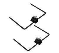 POPETPOP 2 Pièces Support de Drapeau de Jardin Piquet Extérieur Aux Intempéries Stabilisateur pour Poteaux de Parasol Drapeau et Lampadaire Réglable pour Pelouse Terrasse et Jardin