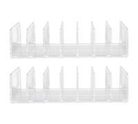 POPETPOP 2 pièces Support de Rangement Cosmétique Transparent avec Compartiments pour Palette de Fards à Paupières Organisateur de Maquillage pour Bureau Chambre et Études