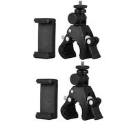 POPETPOP 2 Pièces Support de Téléphone Rotatif Sécurisé et Ajustable Pince Compatible Poussette Vélo et Caddie pour Utilisation Polyvalente