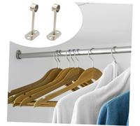 POPETPOP 2 pièces Support de Tringle Plafond Acier Inoxydable Fixation Robuste pour Tringles Rideaux Barres Penderie et Salle de Bain Capacité Lourde pour Rideaux Lourds