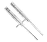 POPETPOP 2 Pièces Targette à Glissière Acier Inoxydable Serrure de Porte pour Portail Fer Soudé Verrou de Sécurité Durable pour Maison et Jardin