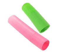 POPETPOP 2 pièces Tunnel Pliable pour Petits Animaux Léger Plastique pour Furets Hamsters et Rats Tunnel de Jeu Portable Favorisant Activité et Socialisation Vert et Rose