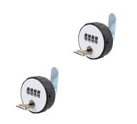 POPETPOP 2 Pièces Verrou à Clé Rotatif pour Meuble Serrure de Porte avec Clé Double Ouverture Verrouillage à Cylindre Corrosion Serrure pour Armoires