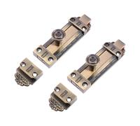 POPETPOP 2 pièces Verrou de Porte Zinc Targette Coulissante Robuste pour Portes Intérieures et Extérieures Serrure Simple et Installation Facile Sécurité Renforcée pour Salles de Bain