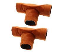 POPETPOP 2 Pièces Ways Hamster Tunnel Toy Collapsible Polyester Hideout for Small Pets Indoor Activity and Exploration
