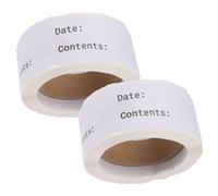 POPETPOP 2 rouleaux Étiquettes de Stockage Alimentaire Blanches Stickers Autocollants Note pour Congélation et Conteneurs Surface Fading pour Marqueurs Pratiques et Polyvalents