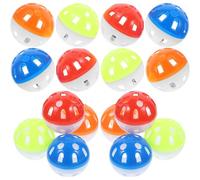 POPETPOP 20 Balles en Plastique pour Perroquets et Oiseaux Cloche Intégrée, Interactif pour Recherche de Nourriture et Décoration Intérieure Couleur Aléatoire