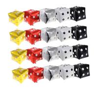 POPETPOP 20 pièces Ballons Aluminium Dés pour Décoration Murale Fête Thème Jeux Couleurs Assorties 12 pouces Or Argent Noir Blanc Rouge 4 de chaque 20pcs