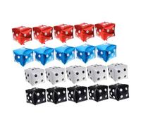 POPETPOP 20 pièces Ballons Aluminium Forme de Dés Multicolores Rouge Bleu Blanc Noir pour Décoration de Fête à Thème et Jeux