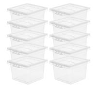 POPETPOP 20 pièces Boîte Terrarium Reptile Transparente Cage Petite pour Lézards Serpents et Animaux Domestiques Ventilation Stable Matériau PP et Léger