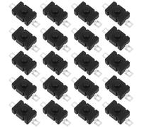 POPETPOP 20 Pièces Boîtier de Batterie avec Interrupteur à Bouton-poussoir Autobloquant, Broche de Connexion, Plastique Noir, pour Réparation Électronique et Projets DIY