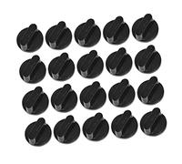 POPETPOP 20 pièces Boutons de Cuisinière à Gaz de Rotatifs Plastique Noir pour Remplacement Facile et Pratique des Commandes de Cuisine