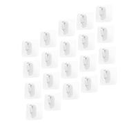 POPETPOP 20 pièces Crochets Muraux Autocollants Transparente Multi Fonctions PVC Support Spray Bouteille et Rangement Maison Sans Perçage Lot