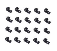 POPETPOP 20 pièces Crochets Plastique pour Kayak Canoë Bateaux de Accessoires Rigging Bungee pour Barque et Ocean Boats Noir