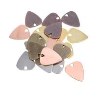 POPETPOP 20 Pièces de Médiators en Métal pour Guitare Électrique et Ukulélé, Lot Collier Pick, Adaptés aux Guitaristes Débutants et Professionnels Couleur Aléatoire