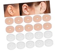 POPETPOP 20 pièces Disques Silicone pour Piercing Friction Protègent Oreille Boucle Oreille Hyperplasie Transparent et Chair Maintien Confortable Irritations