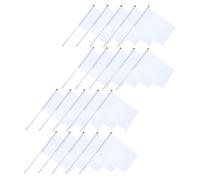 POPETPOP 20 pièces Drapeaux de Signal à Main avec Manche Fan Cheering et Soccer Referee Flags Drapeaux Blancs Légers et Durables pour Événements Sportifs et Camping