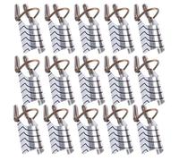 POPETPOP 20 Pièces Guide de Protection Réutilisable pour Formes de Construction D'ongles en Métal Argenté, Outil Facile à Utiliser pour Manucure DIY et Salons Professionnels