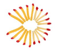 POPETPOP 20 Pièces Lifelike Artificial French Fries for Pretend Shape Fries with Sauce Realistic Food Decoration for Kitchen Restaurant Display and Photography Prop