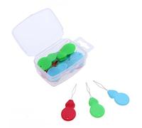 POPETPOP 20 pièces Lot de Enfile Aiguilles Plastiques avec Boîte Transparente Fil à Coudre Main et Machine Outil Pratique pour Couture DIY et Travaux Manuels Couleur Couleur