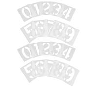 POPETPOP 20 Pièces Pochoirs de Chiffres en PET Blanc pour Boîte aux L | Réutilisables, Bords Nets et Précis, Guidage Simple, pour Peinture Diy, Projets Créatifs et Marquage Extérieur