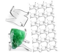 POPETPOP 20 pièces Présentoirs Cristal Acrylique Transparente Supports Triangulaires Stables pour Collections Pierres Minéraux et Bijoux