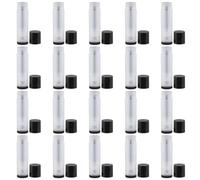 POPETPOP 20 Pièces Tube de Gloss Vide Flacon Lèvres Rechargeable 5g Plastique Noir Lavable, Portable, Contenu Visible, pour Paquet à Main et Trousse de Maquillage