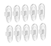 POPETPOP 200 Pièces coussinet nasal pour lunettes plaquette nasale pour lunettes en silicone de nez en silicone Transparent