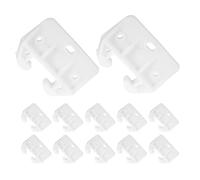 POPETPOP 20pièces Crochet Plastique Grand Format pour Glissières de Tiroir à Montage Inférieur Quincaillerie Robuste pour Meubles Commode et Armoires Blanc et Polyvalent