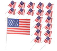 POPETPOP 20pièces Drapeaux Américains Sur Bâton Petit Drapeau Usa Décorations Pour Jour De Indépendance Du Juillet Et Autres Événements Patriotiques