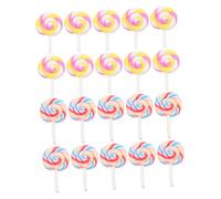 POPETPOP 20pièces Sucettes Décoratives Résine pour Loisirs Créatifs Embellissements Forme De Sucette Décorations Miniatures pour Micro-paysages