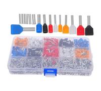 POPETPOP 2340 Pièces Kit de Bornes à Sertir Étamées en Cuivre Cosses Isolées, Connecteurs à Sertir à Froid pour Fils Électriques, Adapté aux Assemblages Industriels Haute Densité