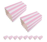 POPETPOP 24 Pièces Boîte à Popcorn Papier Rayé Rose Petite avec Bord Ondulé pour Anniversaires et Cinéma à Remplir de Snacks comme Popcorn Bonbons et Cookies