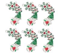 POPETPOP 24 Pièces Breloques De Noël Éléments Décoratifs Pour Création De Bijoux De Noël Sapin De Flocon Clochette