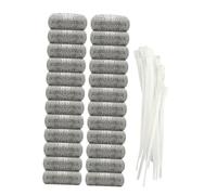 POPETPOP 24 pièces Filtre à Linge Acier Inoxydable Attaches Câbles Protection les Salissures et Peluches pour Machine à Laver