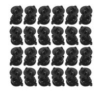 POPETPOP 24 Pièces Isolateurs de Clôture en Plastique Noir pour Fil Électrique, Résistance aux Intempéries, Installation Facile, Adaptés aux Systèmes de Clôture Agricole et Fil Électrique
