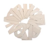 POPETPOP 24 Pièces Lettres Grecques en Bois Brut Beige pour Projets DIY et Loisirs Créatifs, Finition Lisse et Solide, pour Décoration Murale et Apprentissage Éducatif
