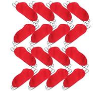 POPETPOP 24 Pièces Lot de Masques de Sommeil Polyester Doux Cache Yeux Occultant avec Bande Élastique pour Voyage Sommeil Jeux et Événements Unisexe Rouge
