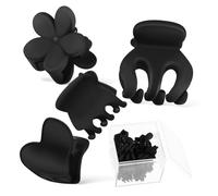 POPETPOP 24 pièces Lot de Pinces à Cheveux Petites Clips Griffes Décoratifs Fleurs et Cœurs Maintien Sûr pour Femmes Filles et Coiffures Épaisses