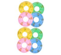 POPETPOP 24 Pièces Mini Anneaux de Natation Gonflables Miniatures pour Décoration Maison de Poupée Accessoires Photo Couleurs Ornements pour Scènes Miniatures et Bricolage