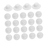 POPETPOP 24 Pièces Mini Chapeaux Haut de Forme Feutre Blanc Mini Casquettes Artisanales pour Décoration de Poupées Fêtes de Noël et Accessoires Vintage
