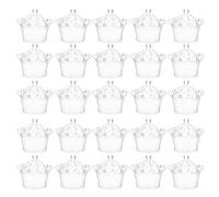 POPETPOP 24pièces Boîtes Cadeaux Plastique Transparent Forme Couronne Pour Dragées Et Bonbons Mariage Et Fête